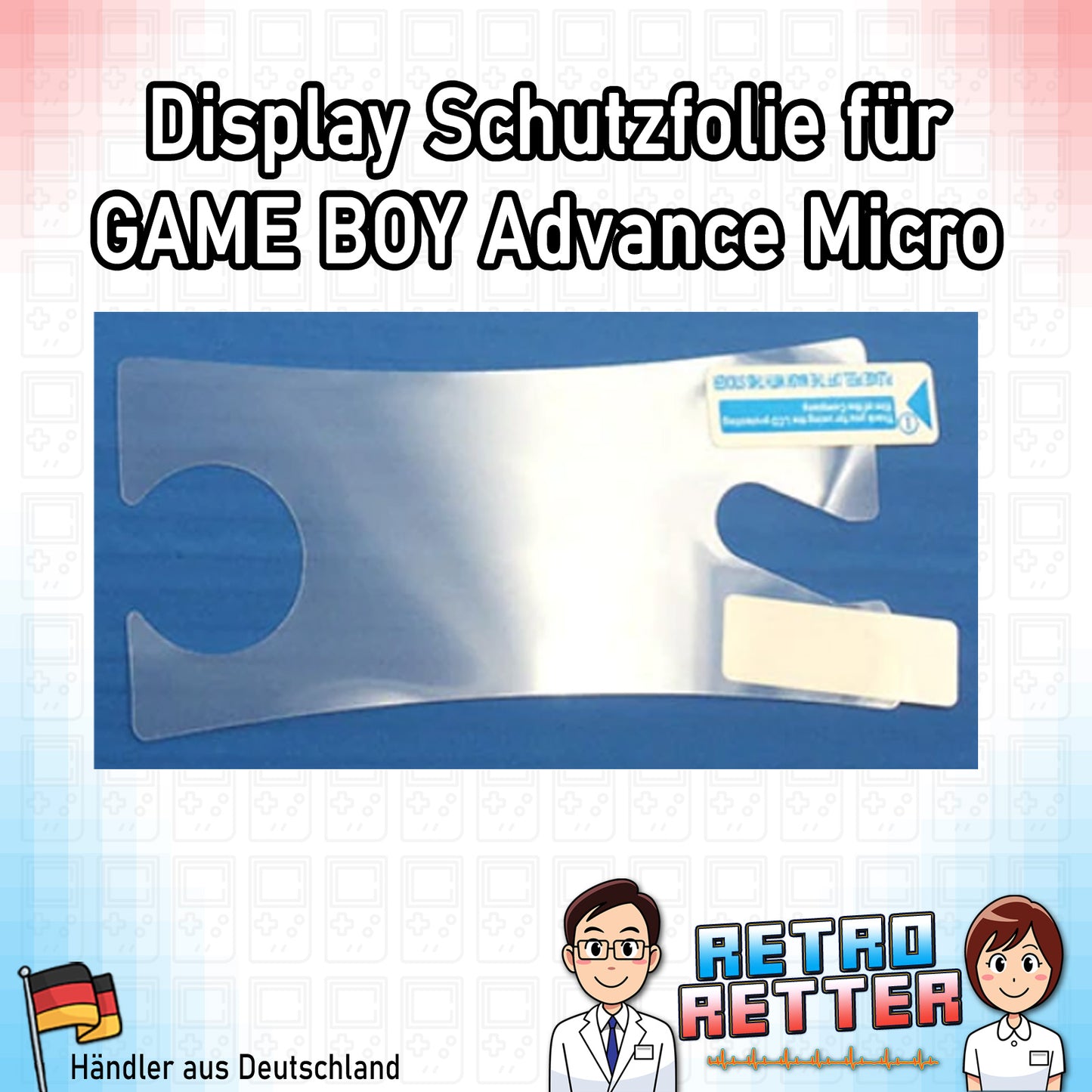 2x Front Display Schutzfolie für den GAME BOY Advance Micro - NEU