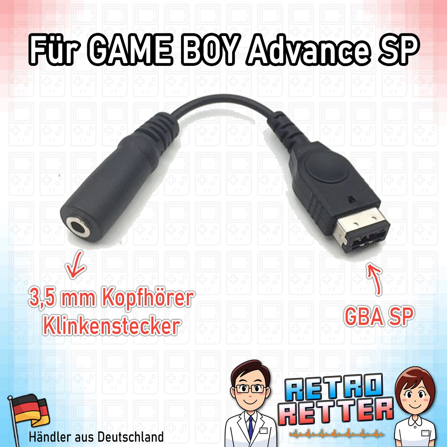 3,5mm Kopfhörer Anschluss Adapter für Game Boy Advance