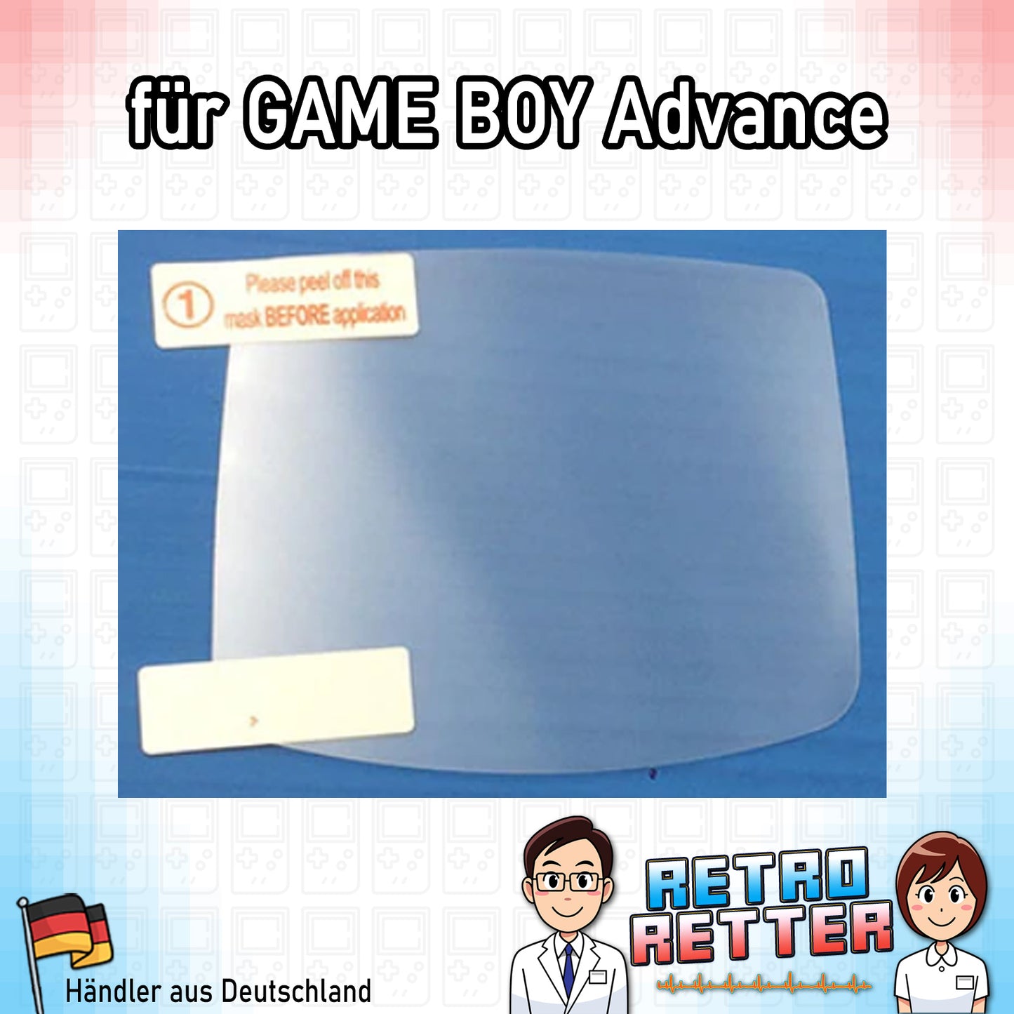 2x Front Display Schutzfolie für den GAME BOY Advance - NEU