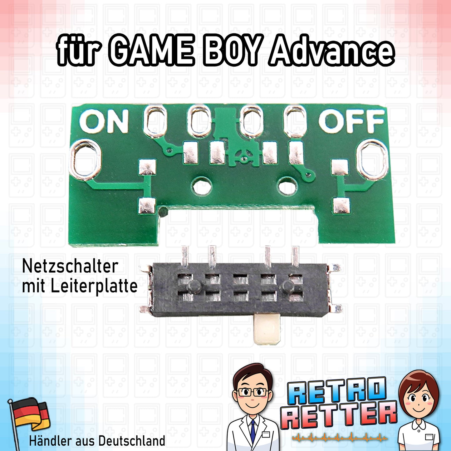 Netzschalter mit PCB für Nintendo GAME BOY Advance GBU