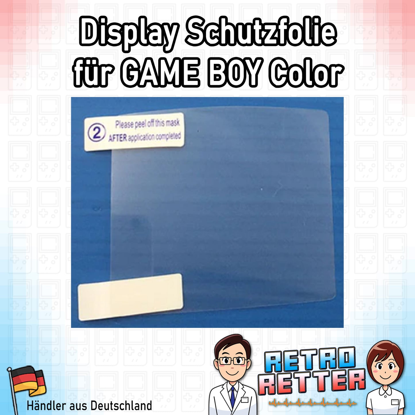 2x Front Display Schutzfolie für den GAME BOY Color - NEU