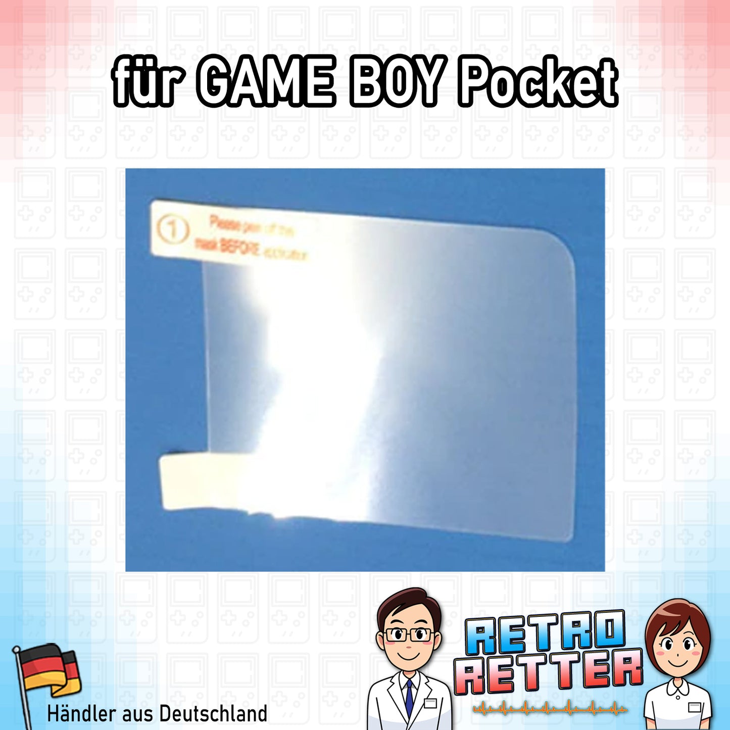 2x Front Display Schutzfolie für den GAME BOY Pocket - NEU