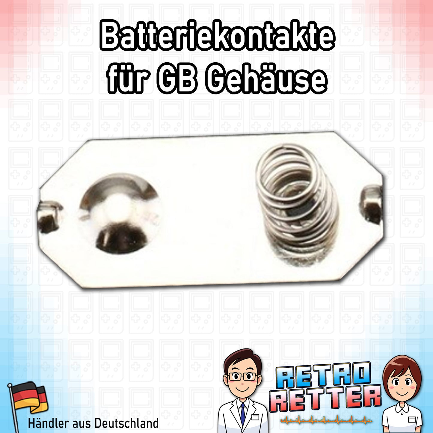3x Batteriekontakte mit Feder für den GAME BOY Classic (DMG-01)