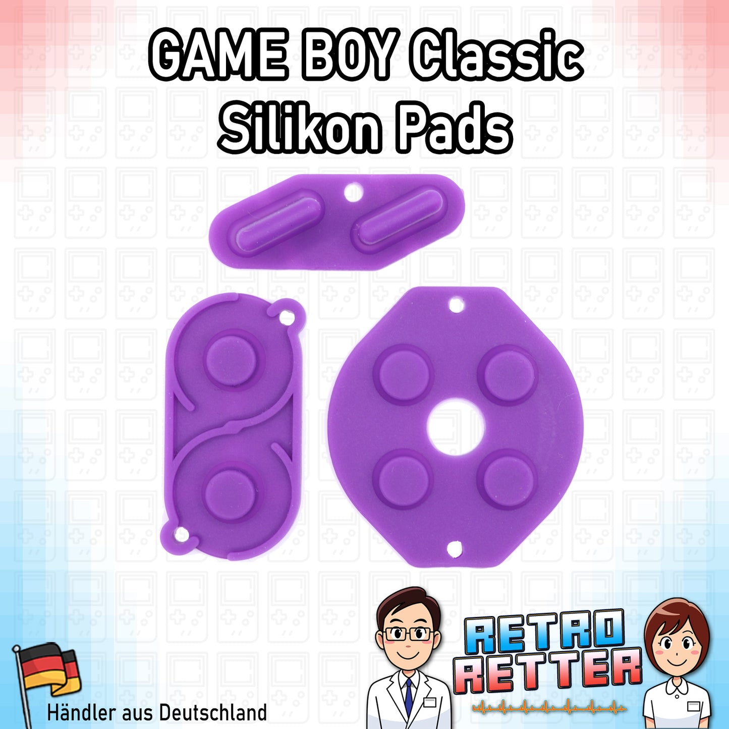 Tastengummis für den GAME BOY Classic (DMG-01) - NEU Farbe: Farbauswahl