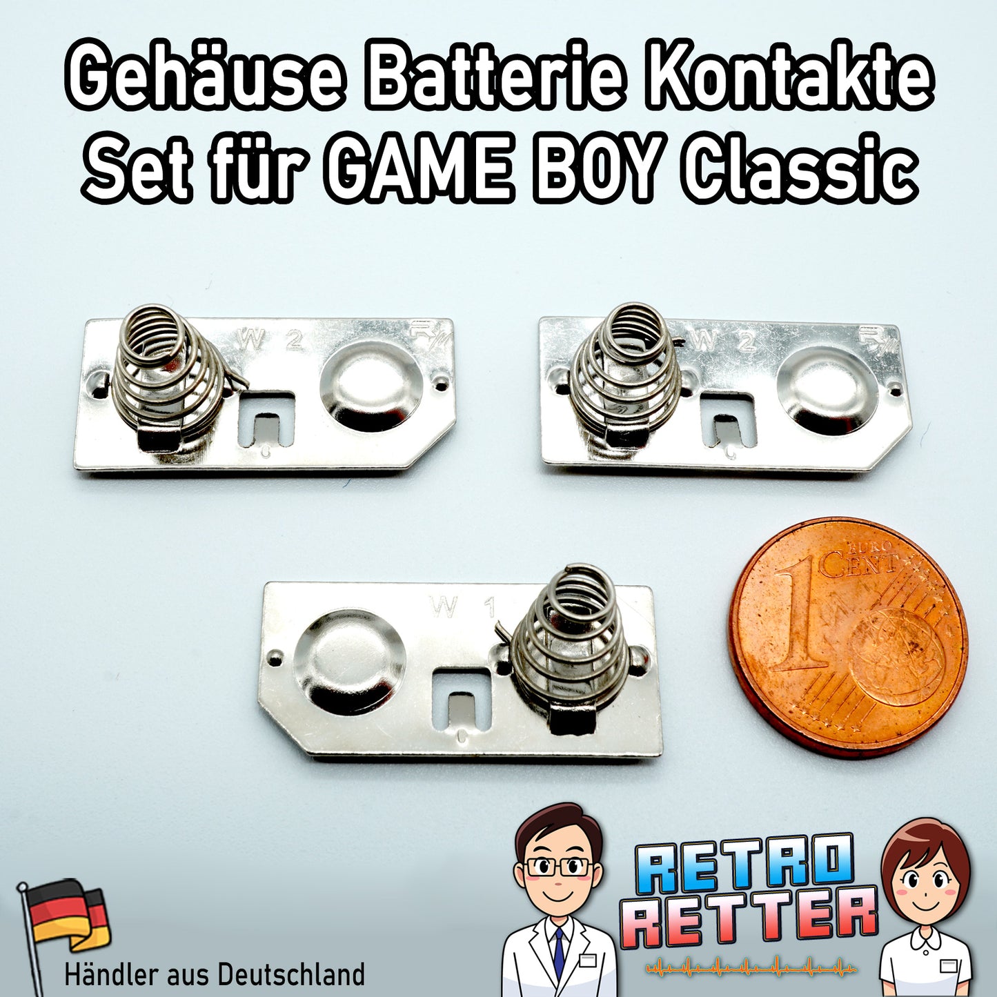 Premium Batteriekontakte für GAME BOY Classic - Bauform wie das Original! -