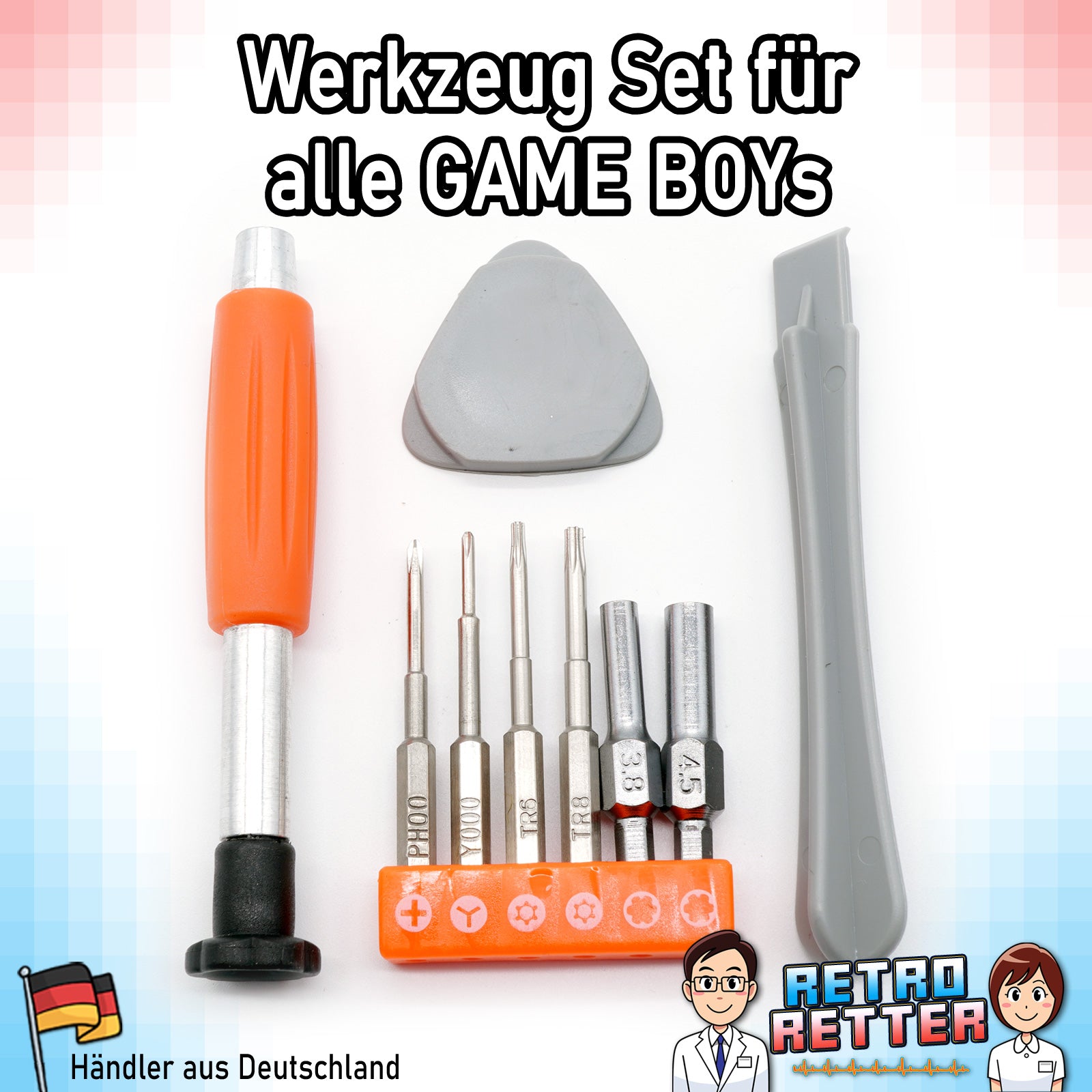 game gear reparatur Bestes Werkzeug-Set für GAME BOY und Nintendo Konsolen – RetroRetter.de
