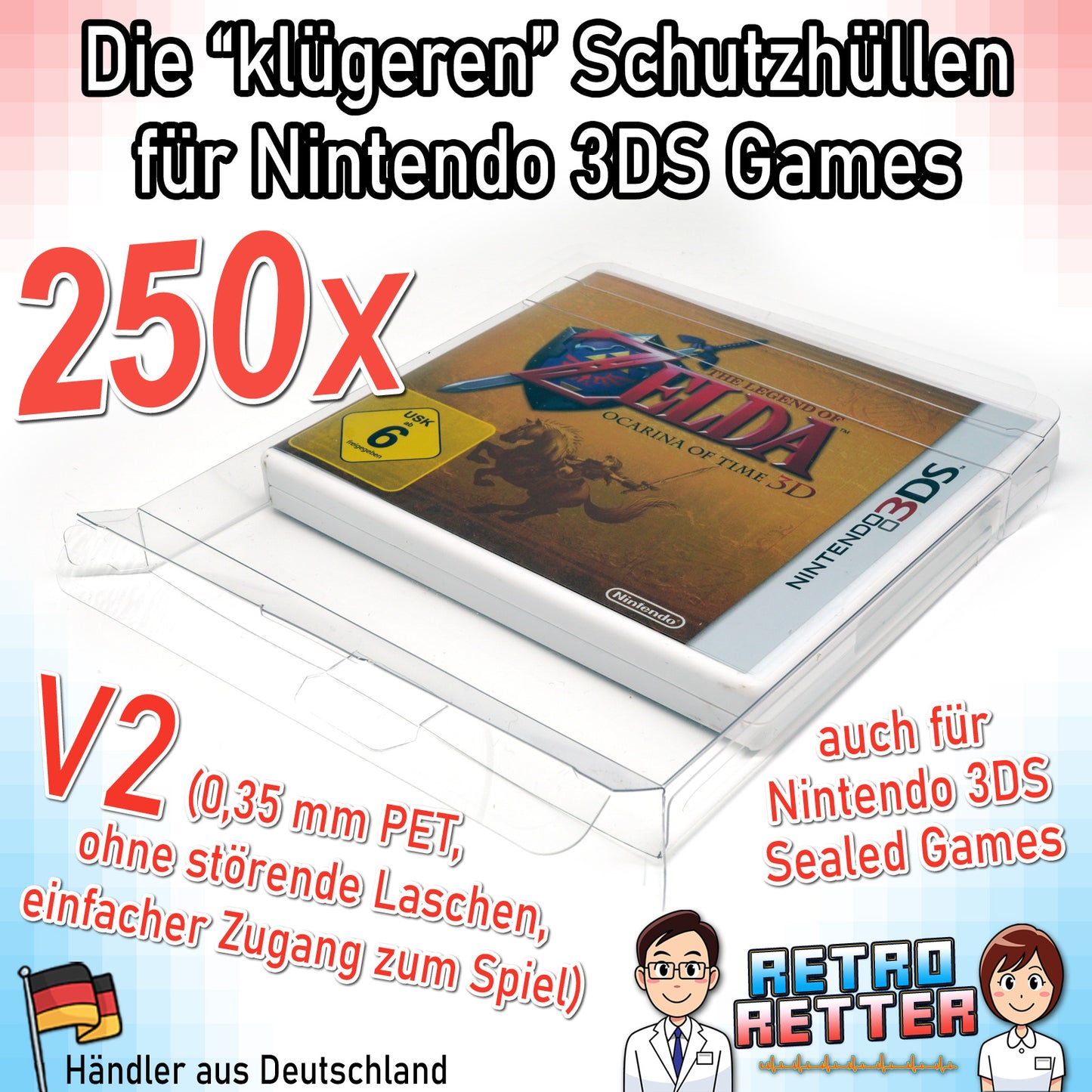 Nintendo 3DS Spiele OVP Schutzhüllen