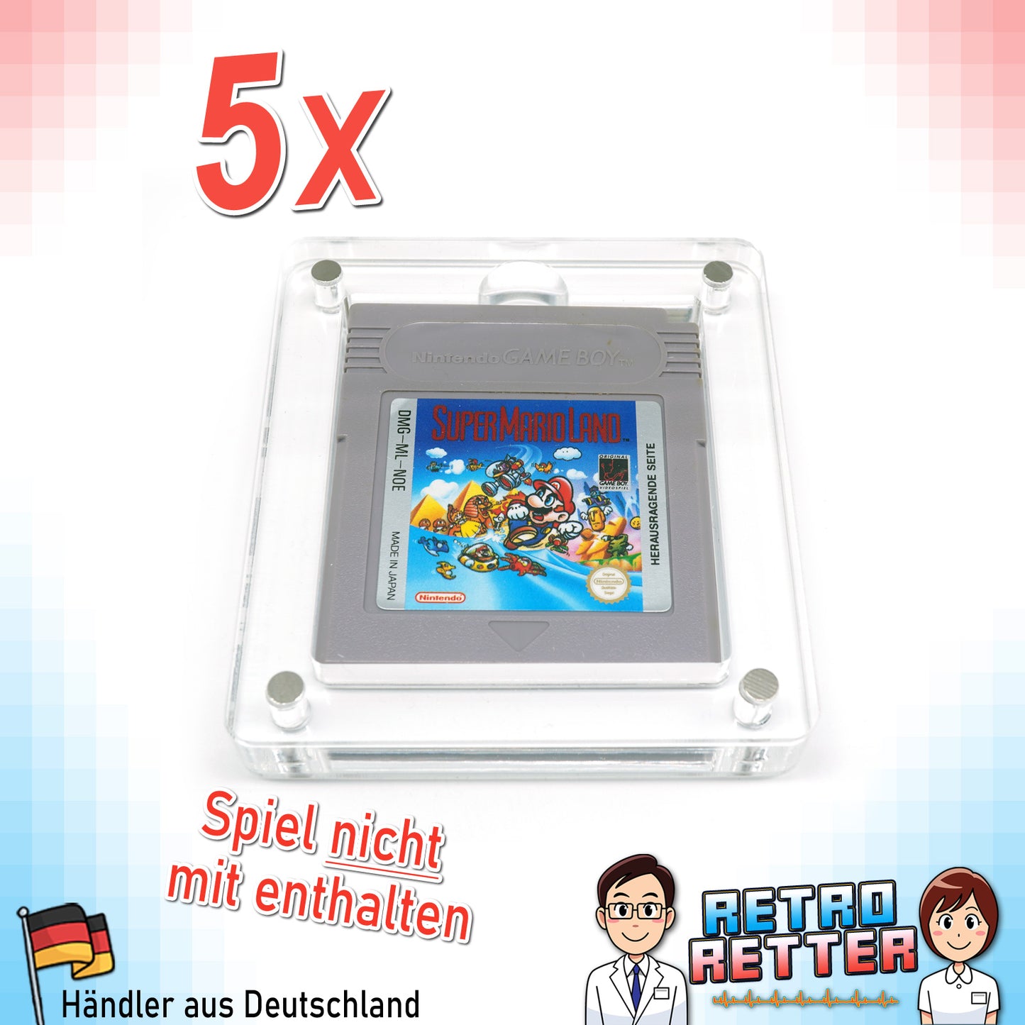 GAME BOY Acryl Spiele Modul Case 1-Fach