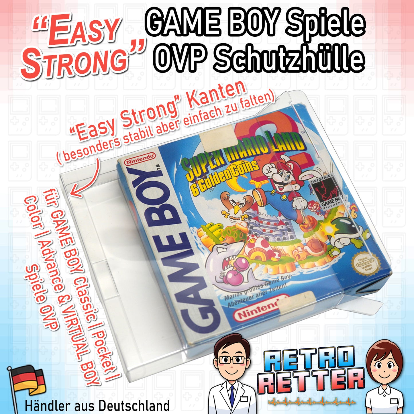 GAME BOY Classic / Color / Advance / Virtual Boy Spiele OVP Schutzhüllen
