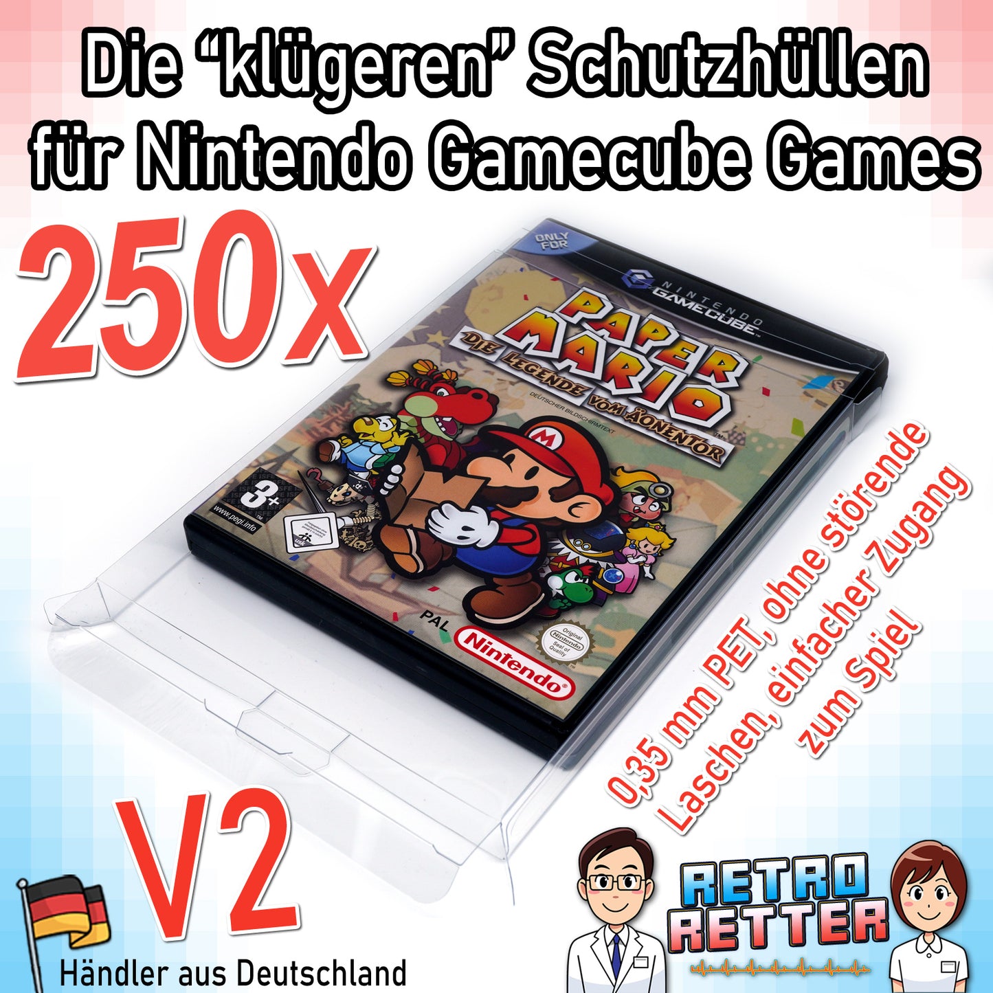 Nintendo GameCube Spiele OVP Schutzhüllen