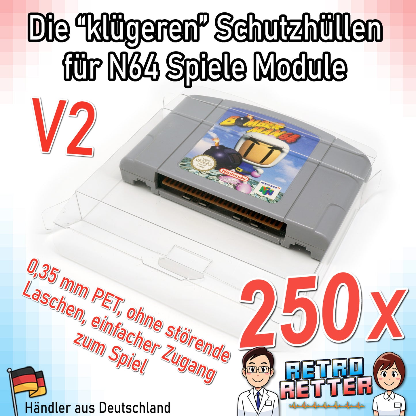 Nintendo 64 Spiele Modul Schutzhüllen