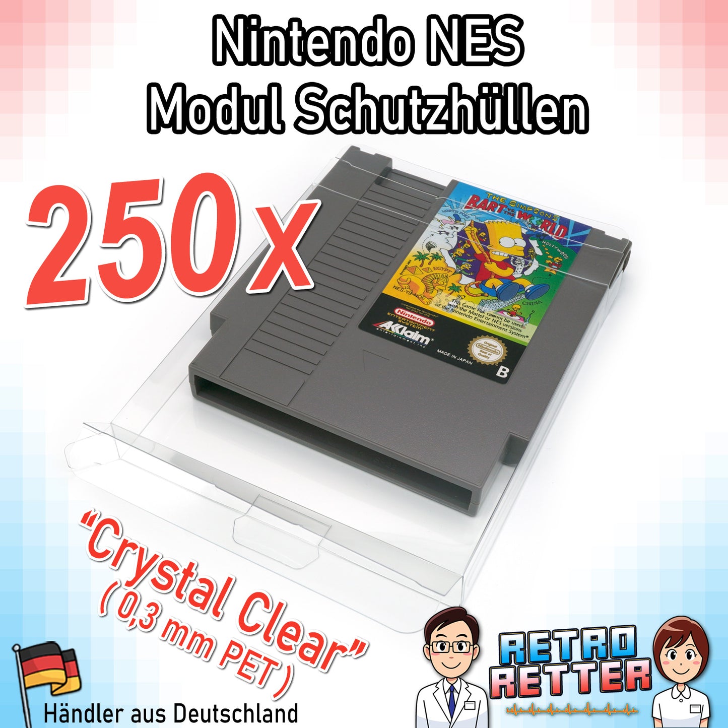 Nintendo NES Spiele Modul Schutzhüllen