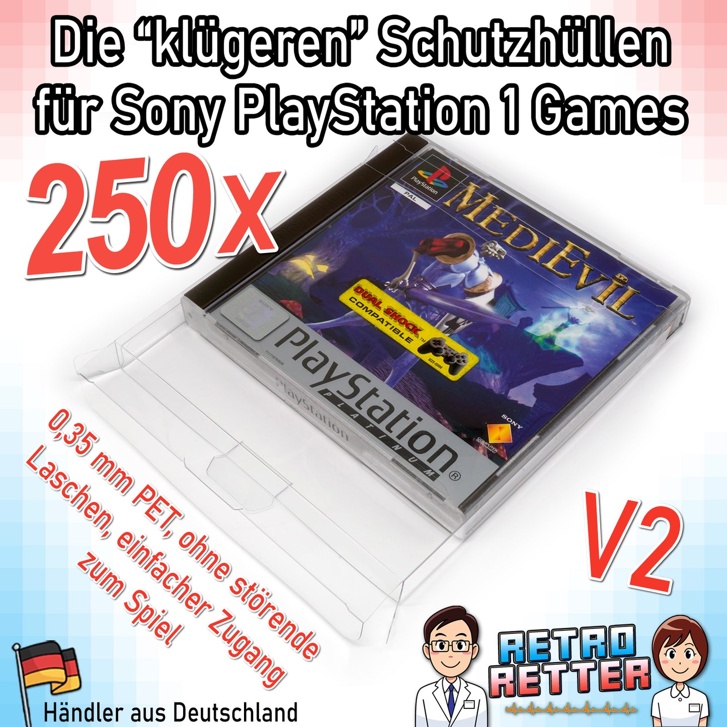 PlayStation 1 Spiele OVP Schutzhüllen