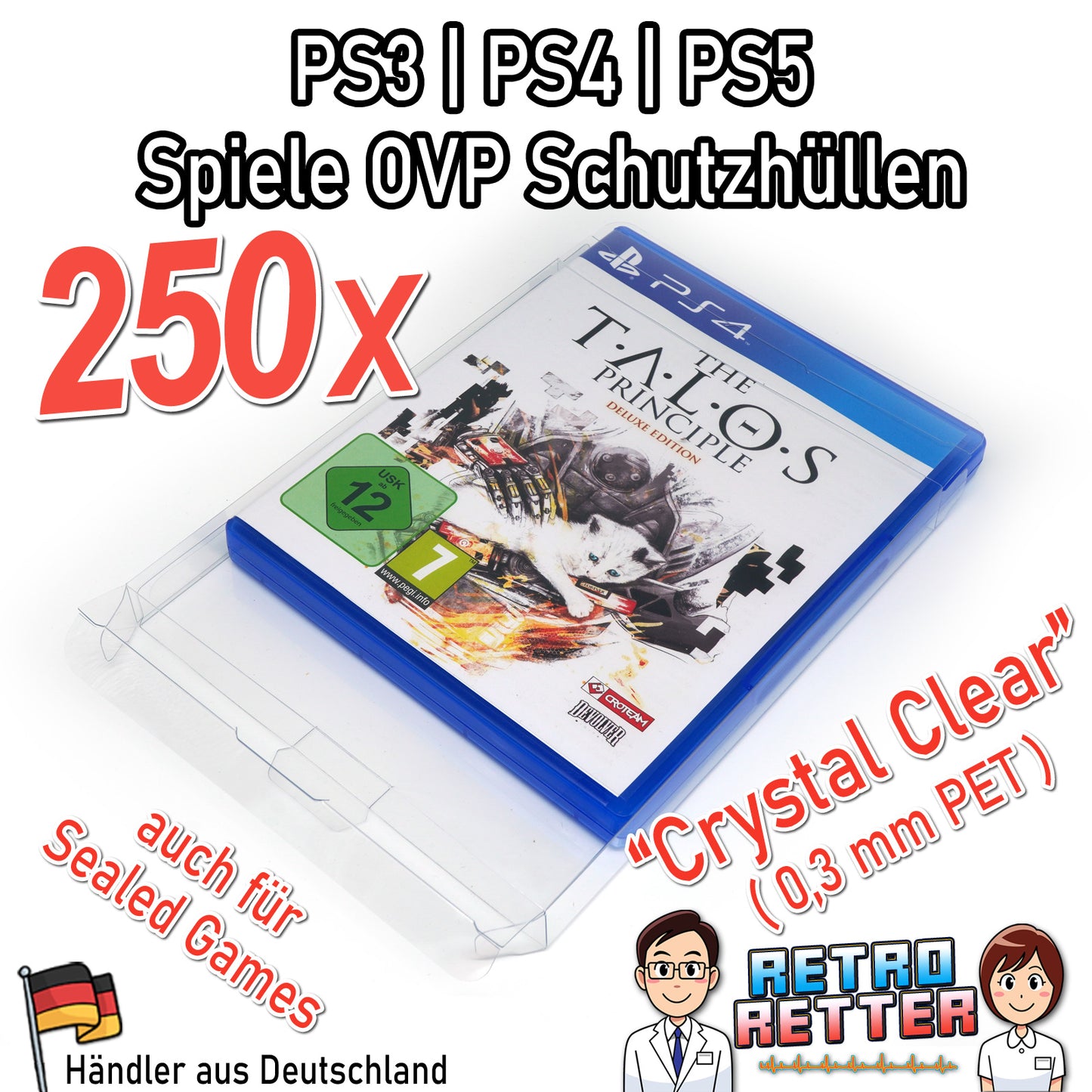 Sony PS3/PS4/PS5 Spiele OVP Schutzhüllen