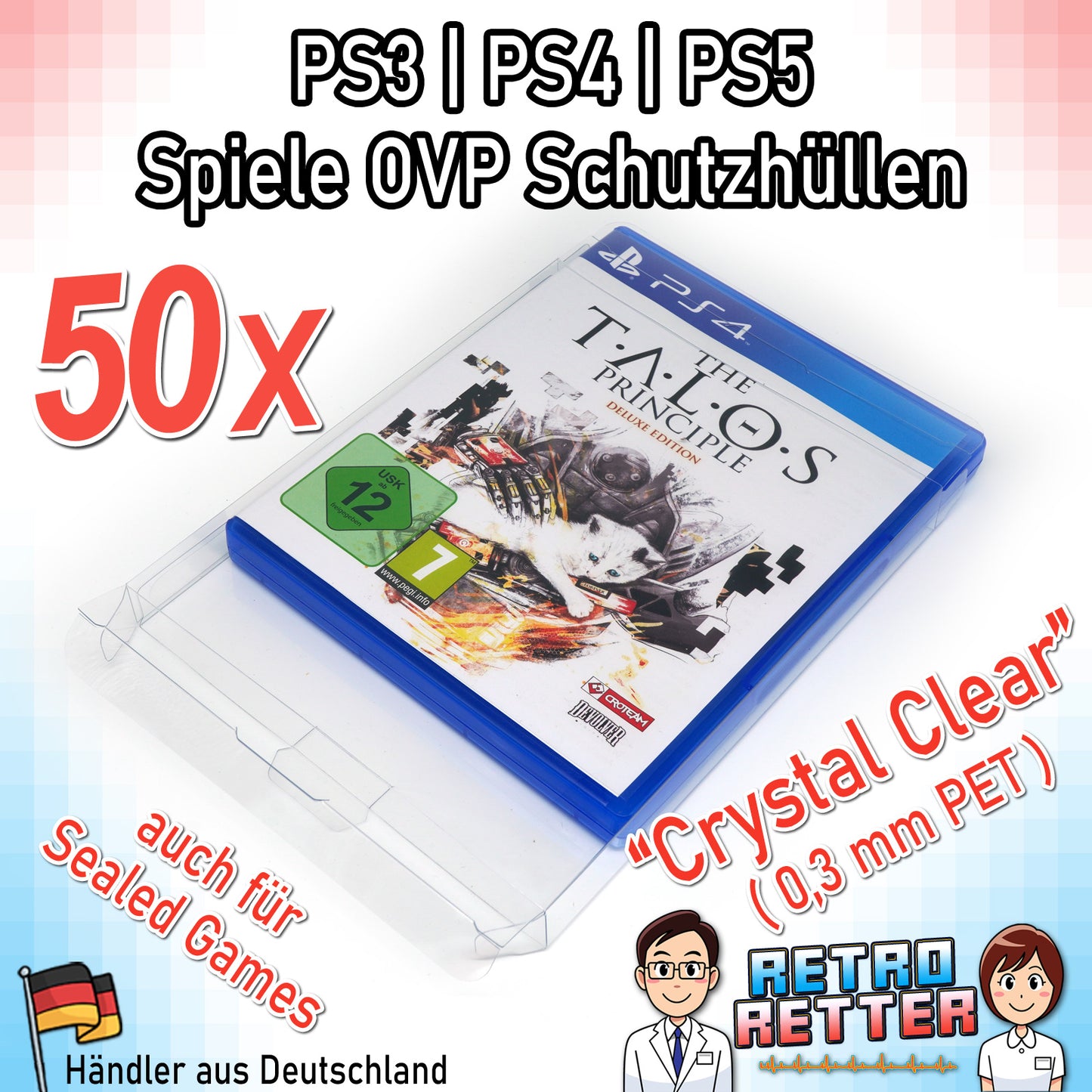 Sony PS3/PS4/PS5 Spiele OVP Schutzhüllen