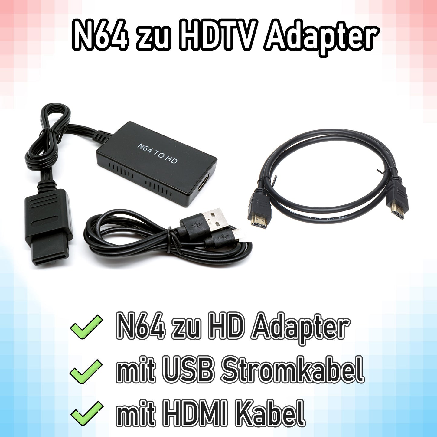 N64 zu HD TV Adapter & HDMI Kabel