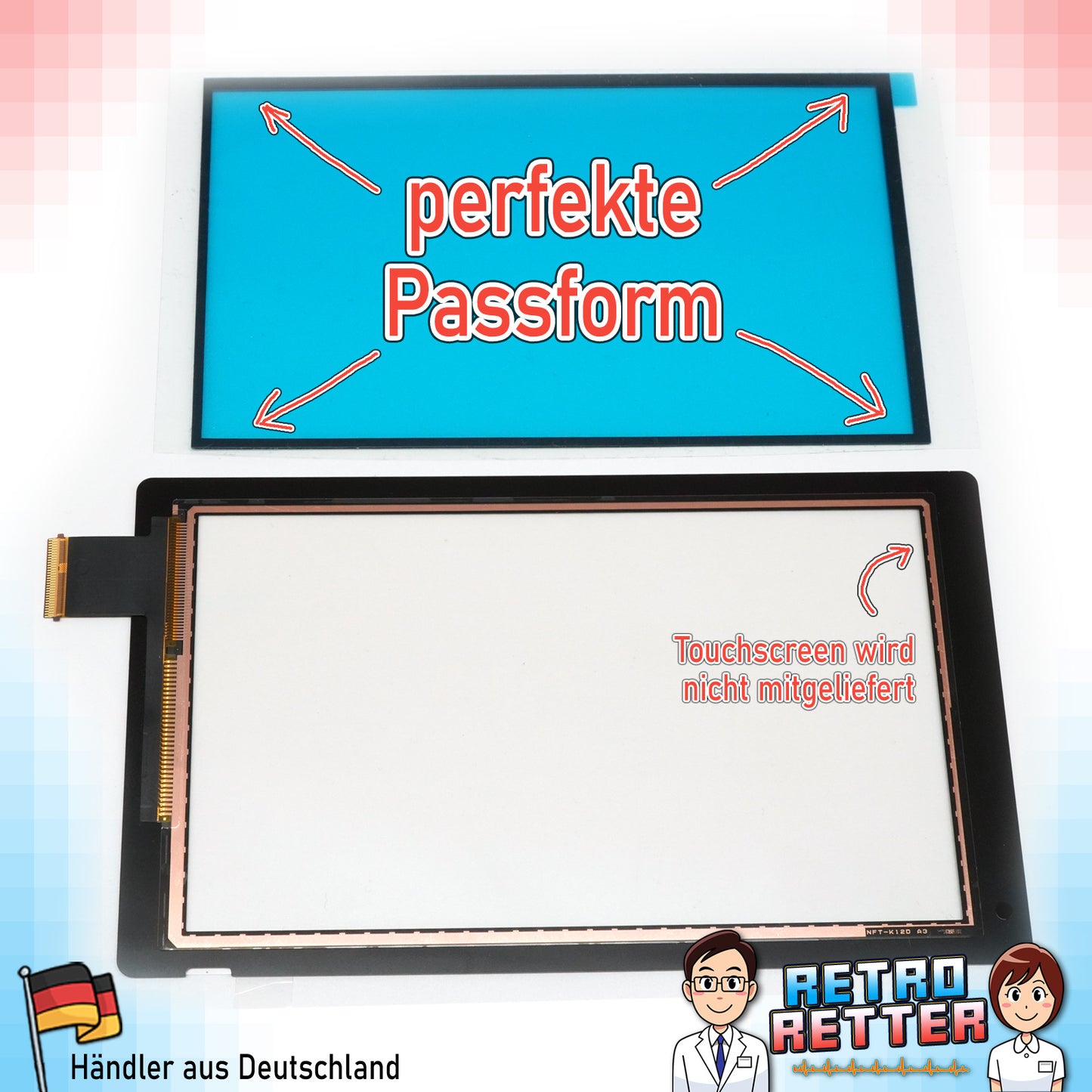 LCD Display Touchscreen Klebestreifen für Nintendo Switch Konsole (V1/V2)