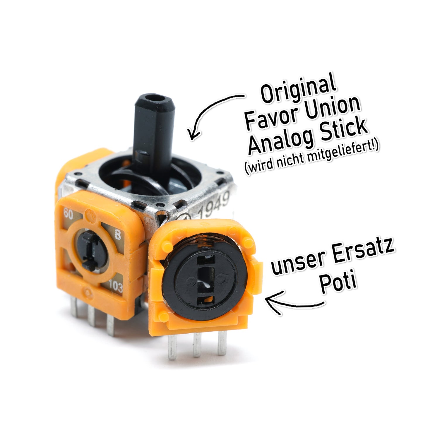 Potis für PS4 Controller Analog-Sticks - Neu, Dritthersteller, 10k Poti orange -
