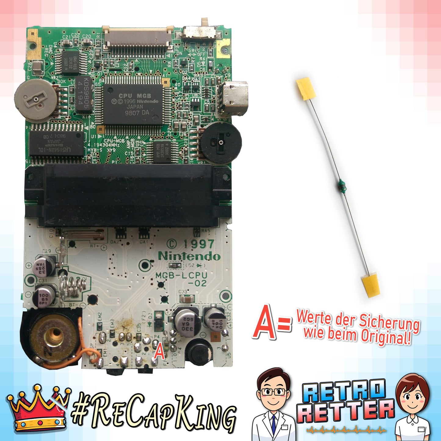 F1 Sicherung für GAME BOY Pocket Platine