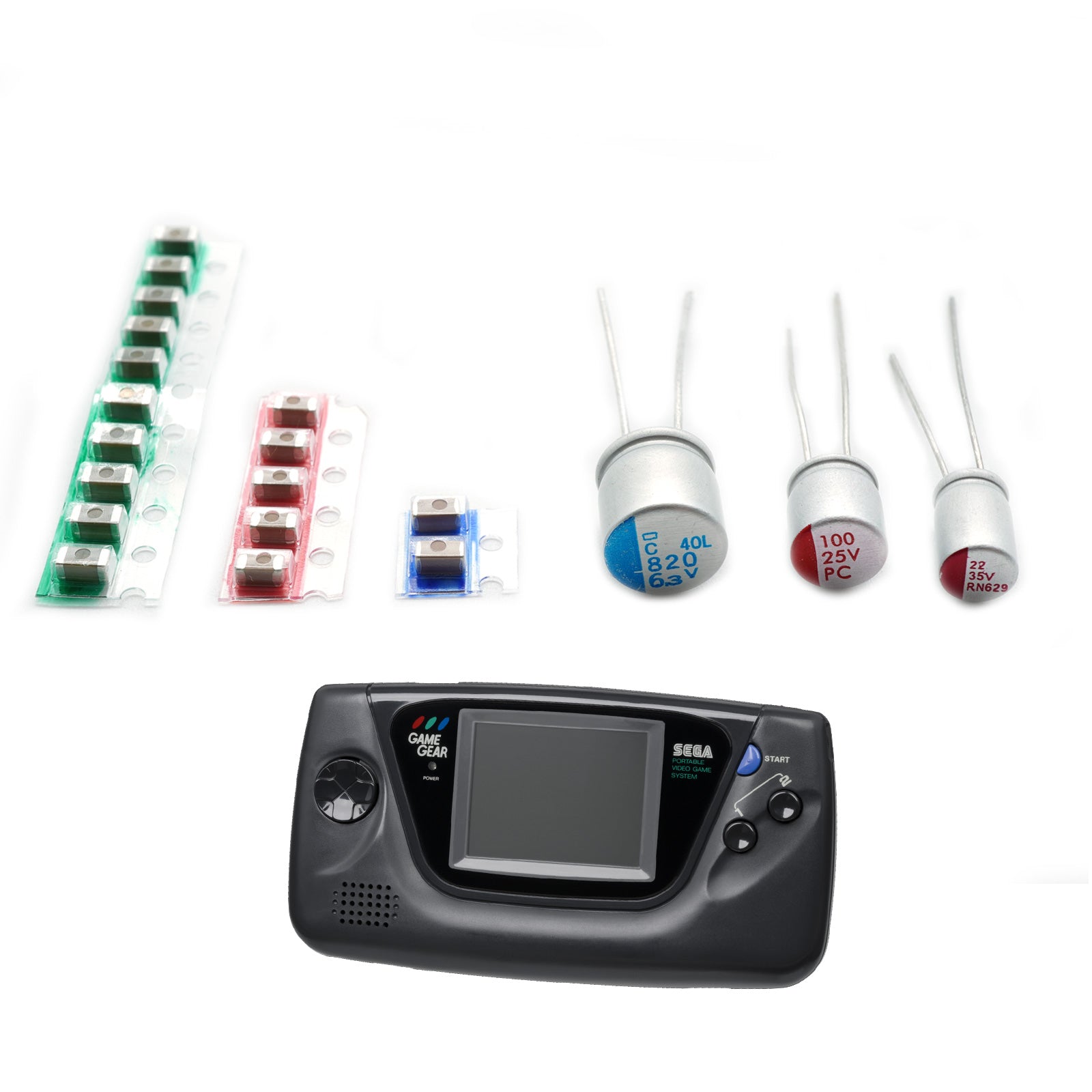 game gear kondensatoren set Game Gear Power Board Set: Keramik-Kondensatoren und ELKOS – RetroRetter.de