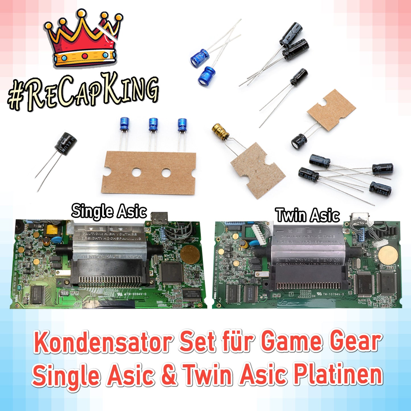#ReCapKing Precision-Fix Kondensatoren Set - Sega Game Gear Set Auswahl -