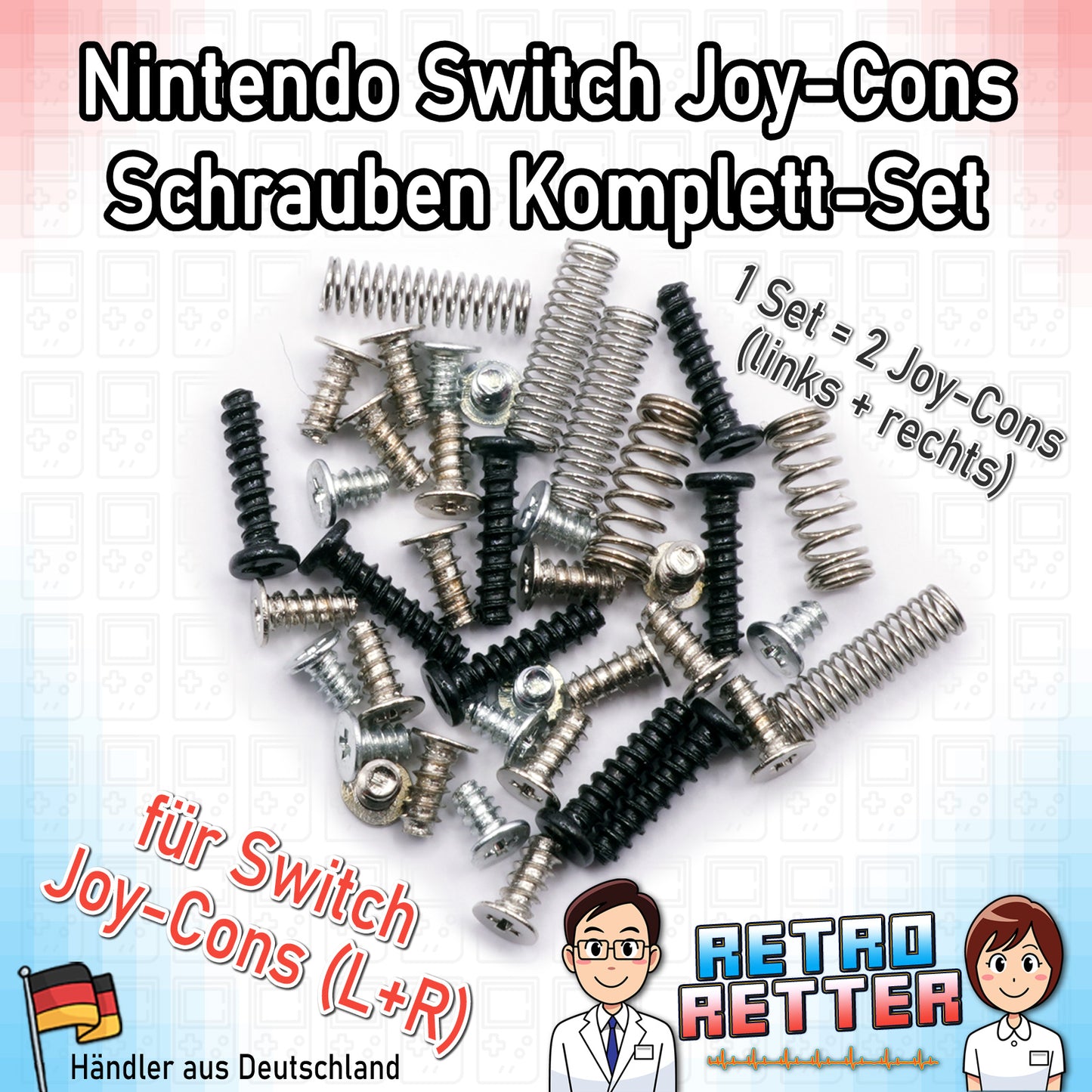 Schrauben Sets für Joy-Con Controller & Nintendo Switch Konsolen (V1/V2/Lite)