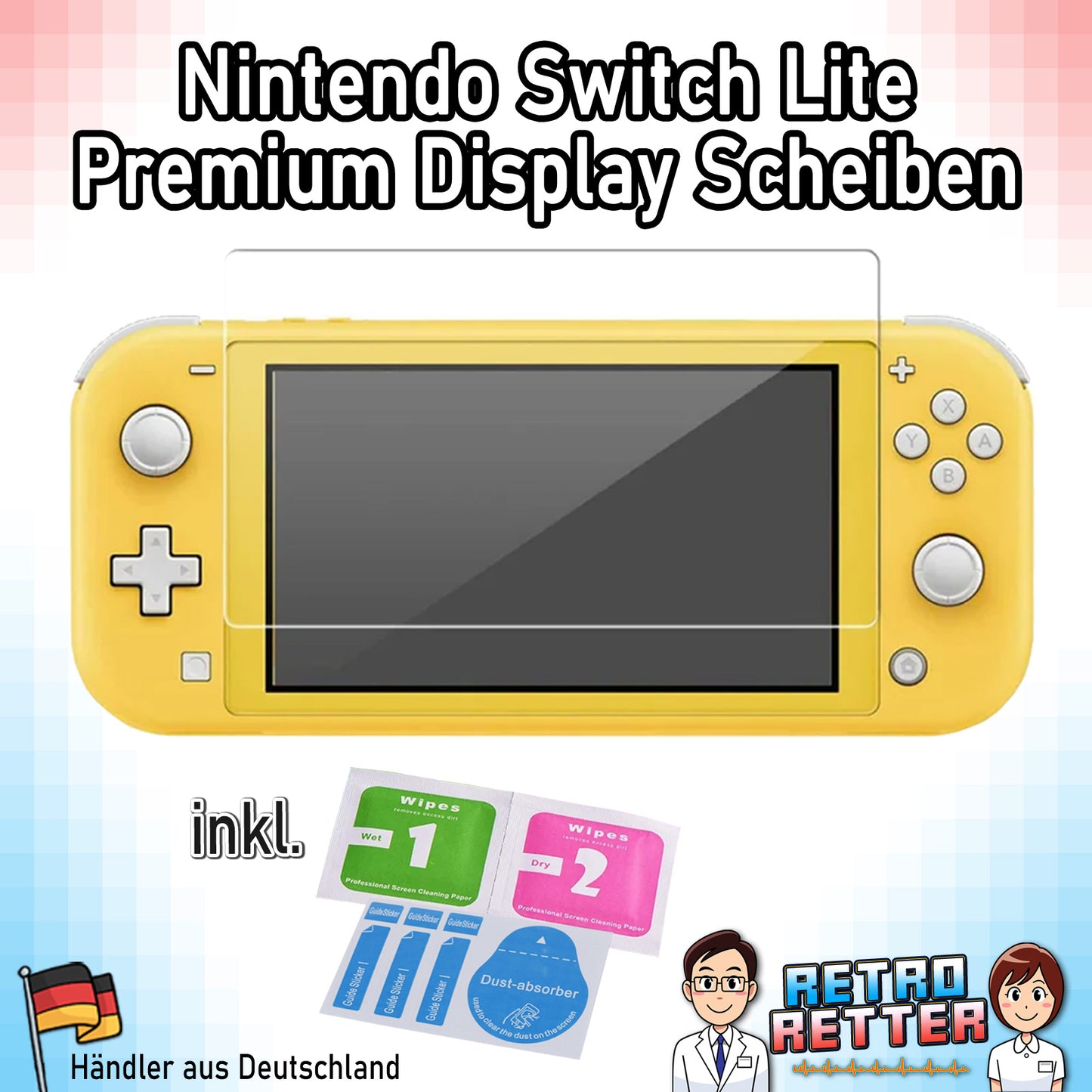 2x Display Panzerfolie für Nintendo Switch Konsolen (V1/V2/Lite/OLED)