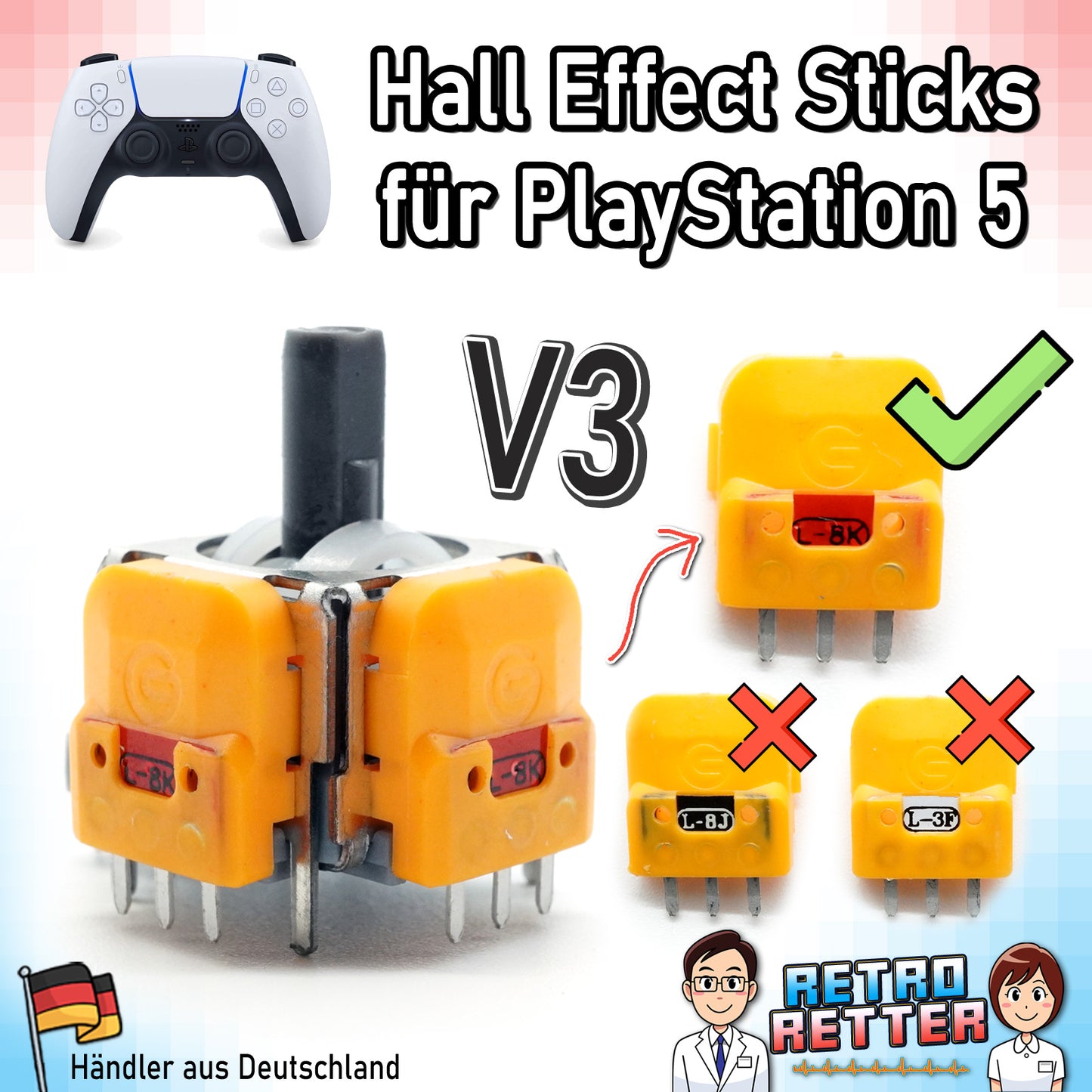 PS5 Hall Effect V3 Sticks / Analog Sticks