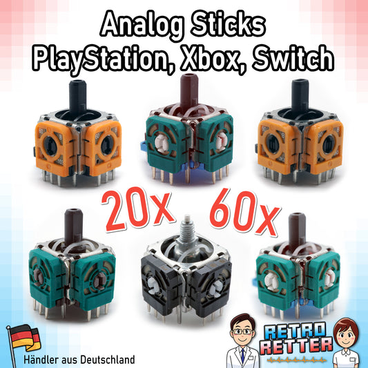 Analog-Sticks für PlayStation, Xbox und Switch Controller - Neu, 2,3k oder 10k Poti -