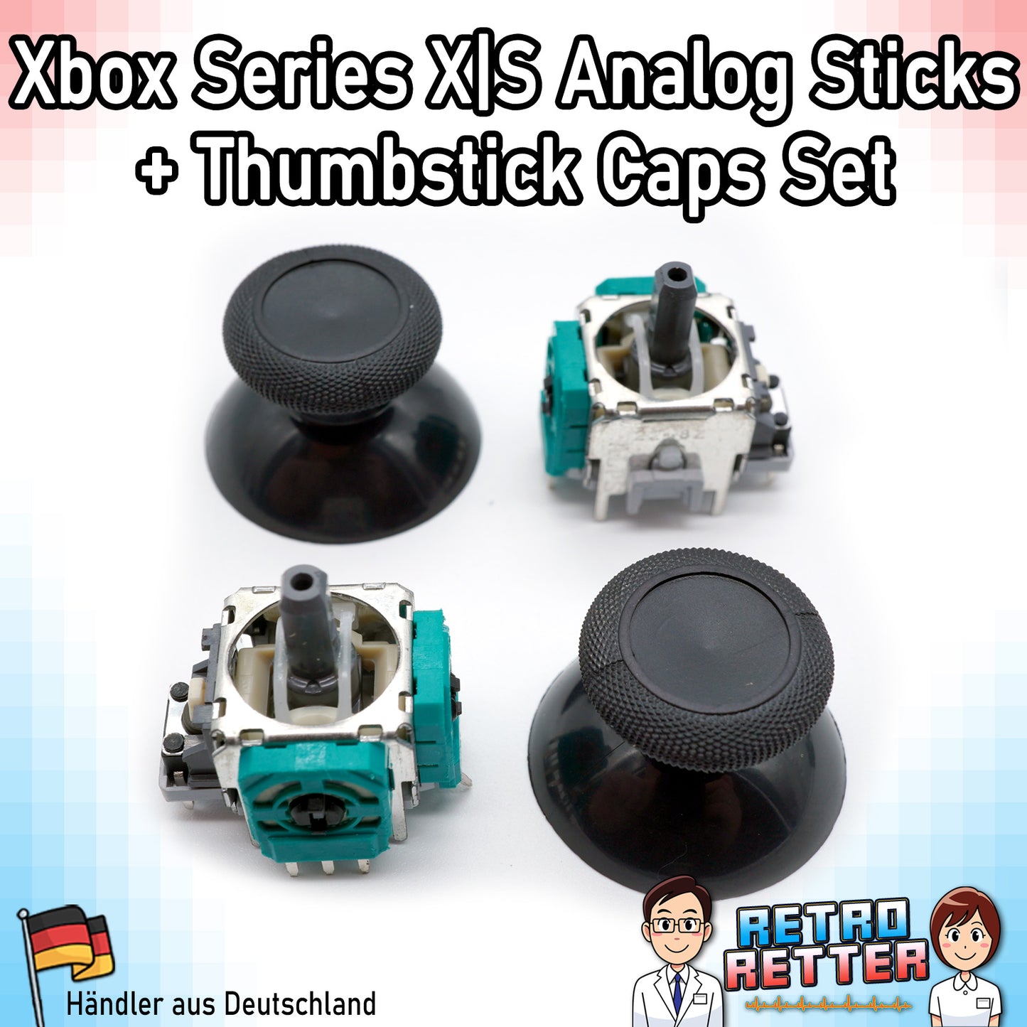 Analog-Sticks und Thumbstick Caps für - PS5, Xbox Series S / X, Switch Pro Controller -