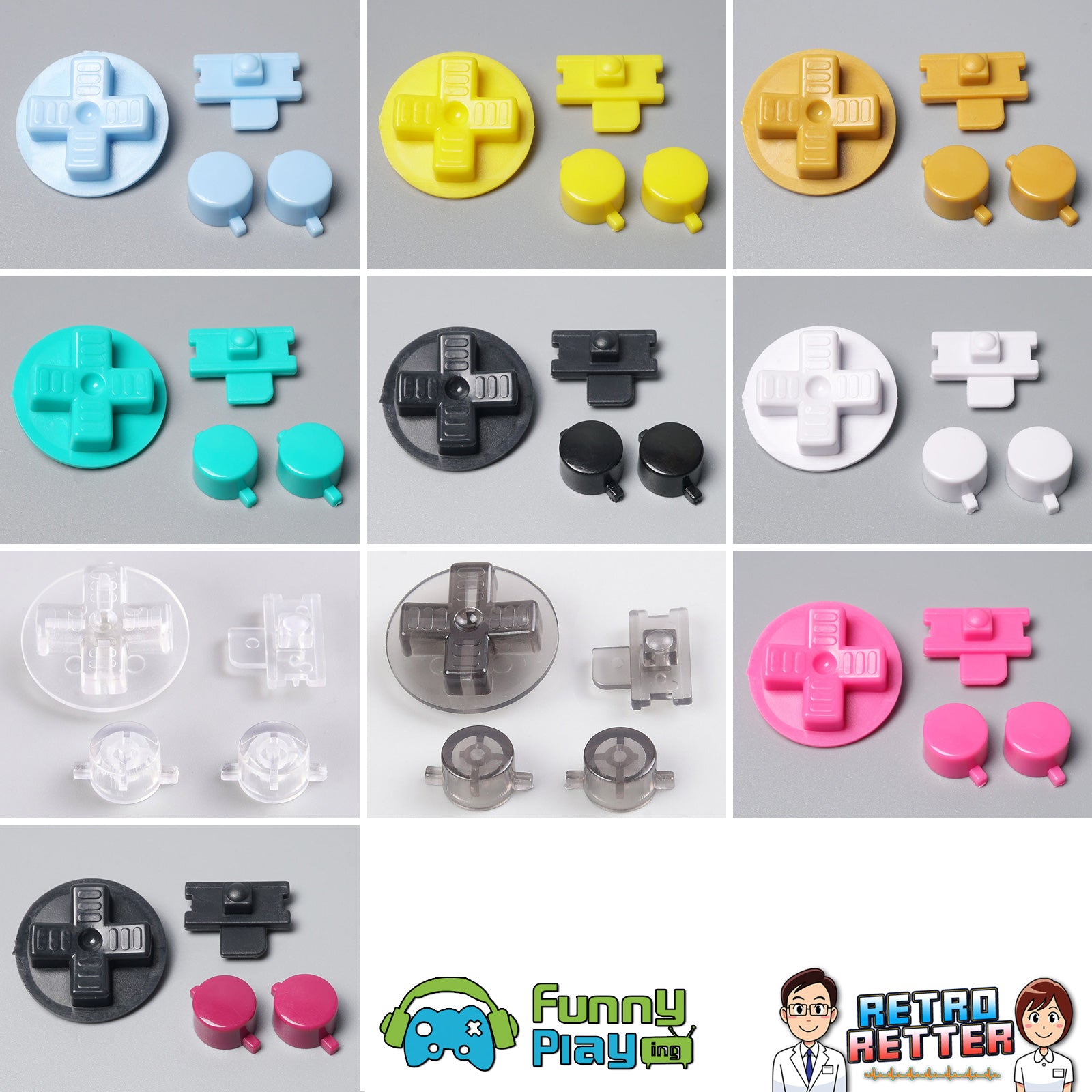 FunnyPlaying Button Set für GameBoy Classic