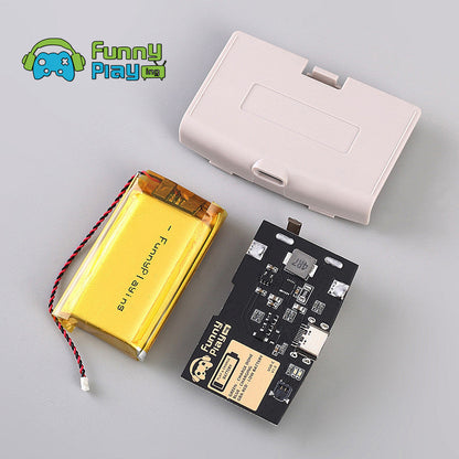 FunnyPlaying GBA Li-Ion Akku USB-C Modul mit Batteriedeckel GameBoy Advance