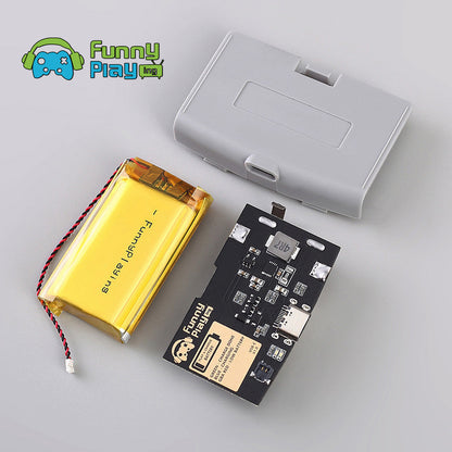 FunnyPlaying GBA Li-Ion Akku USB-C Modul mit Batteriedeckel GameBoy Advance