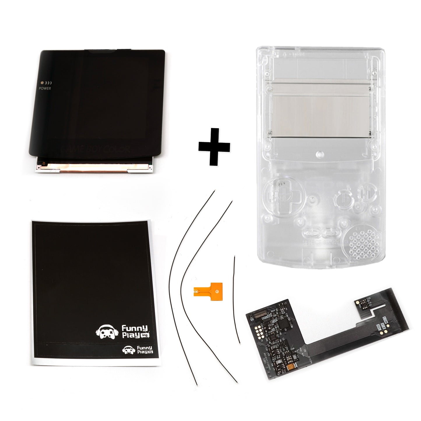 FunnyPlaying GBC Q5 IPS LCD Set v2.1 Laminated + Gehäuse