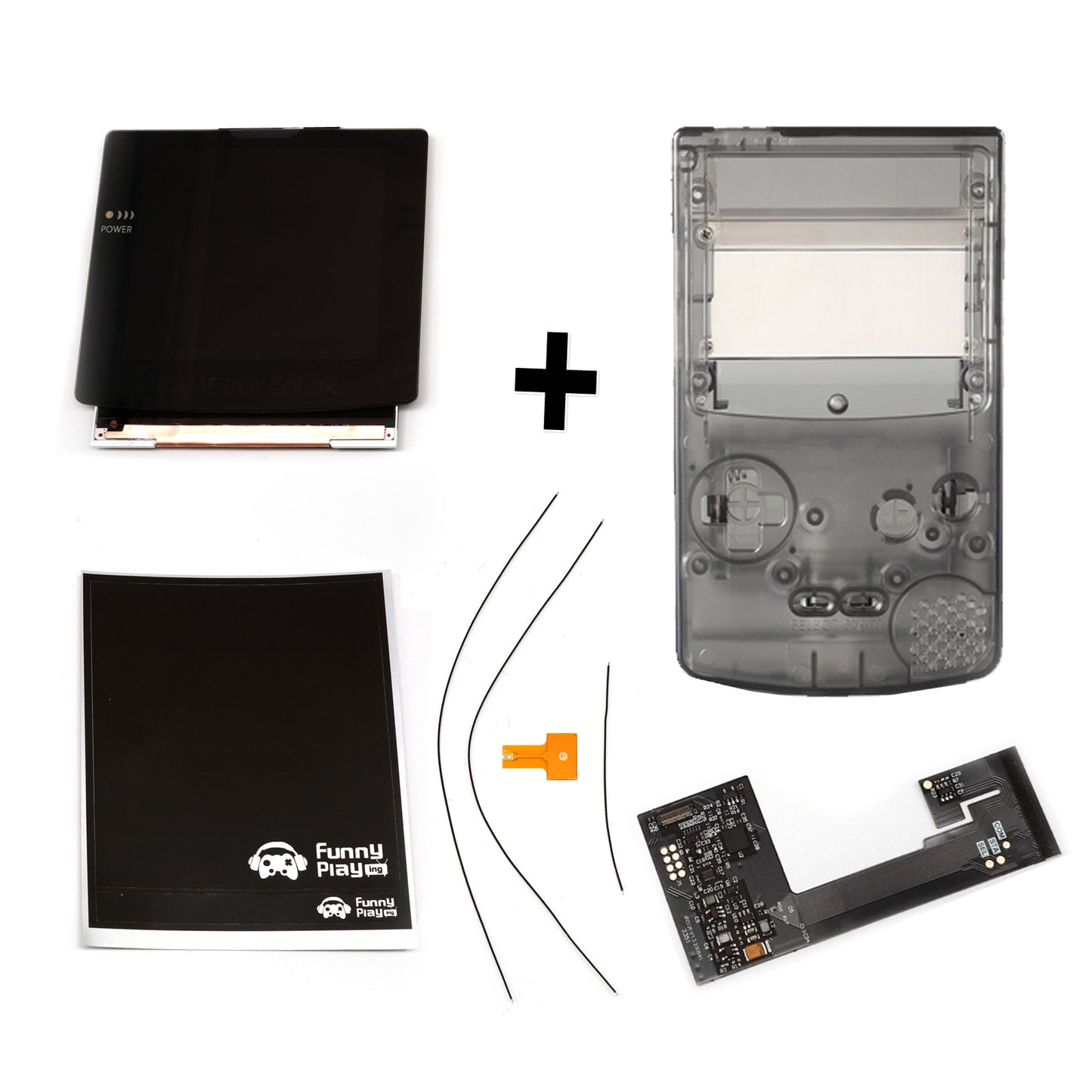 FunnyPlaying GBC Q5 IPS LCD Set v2.1 Laminated + Gehäuse