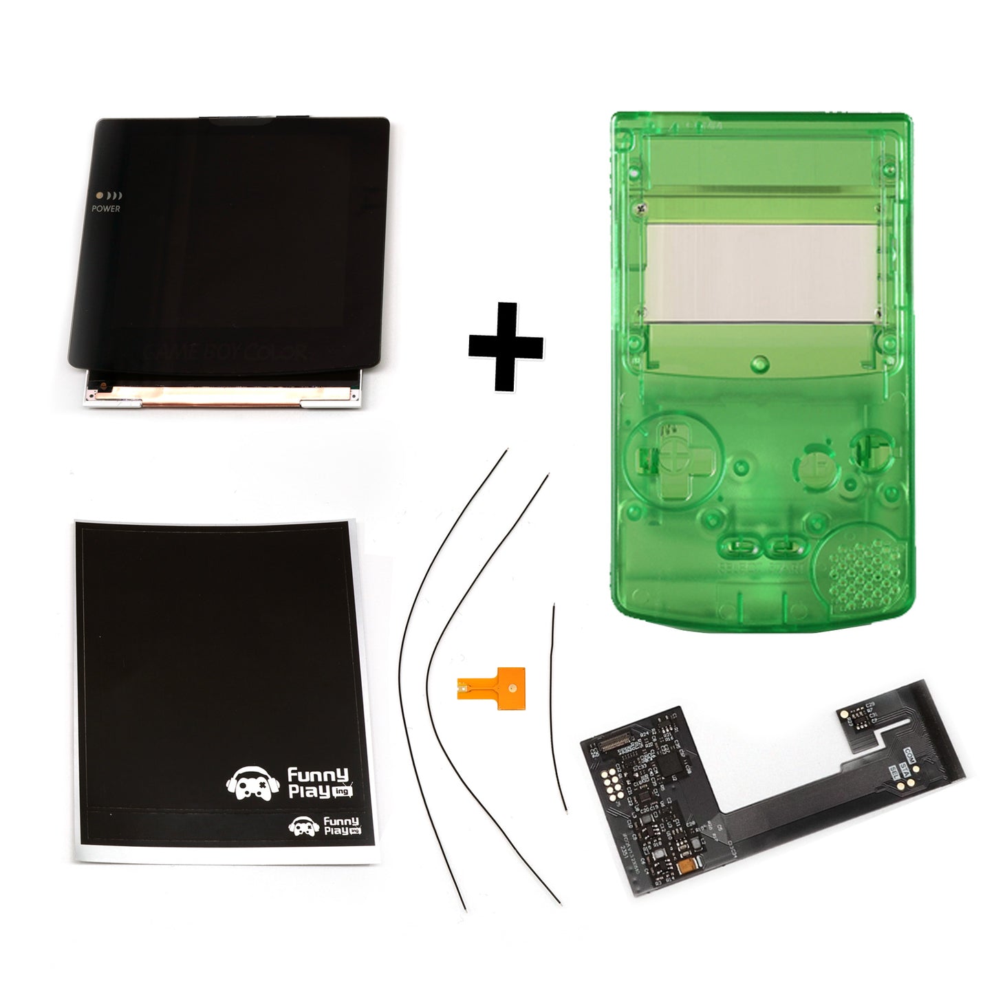 FunnyPlaying GBC Q5 IPS LCD Set v2.1 Laminated + Gehäuse