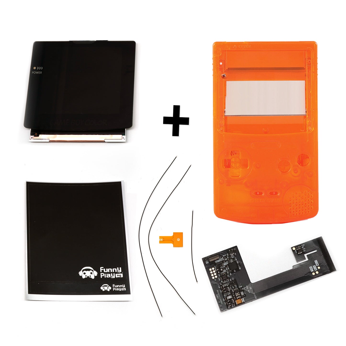 FunnyPlaying GBC Q5 IPS LCD Set v2.1 Laminated + Gehäuse