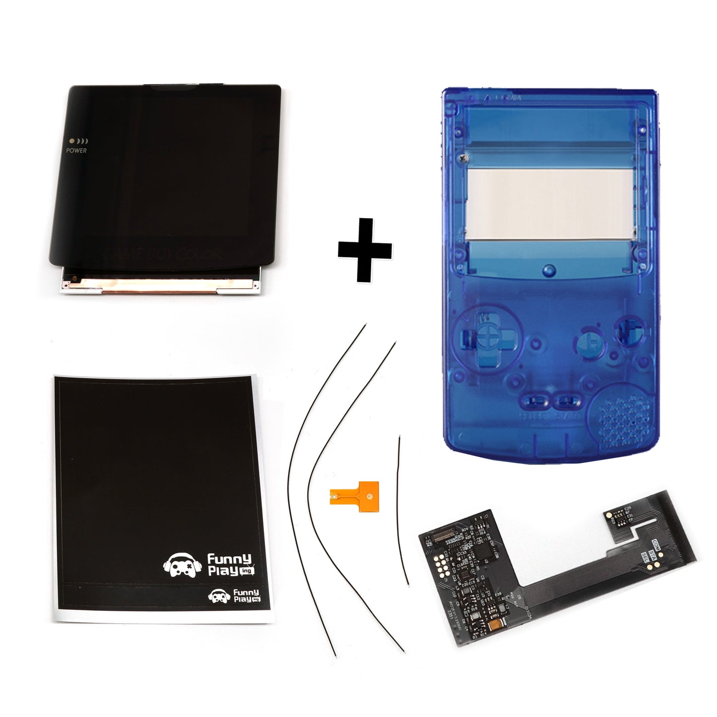FunnyPlaying GBC Q5 IPS LCD Set v2.1 Laminated + Gehäuse