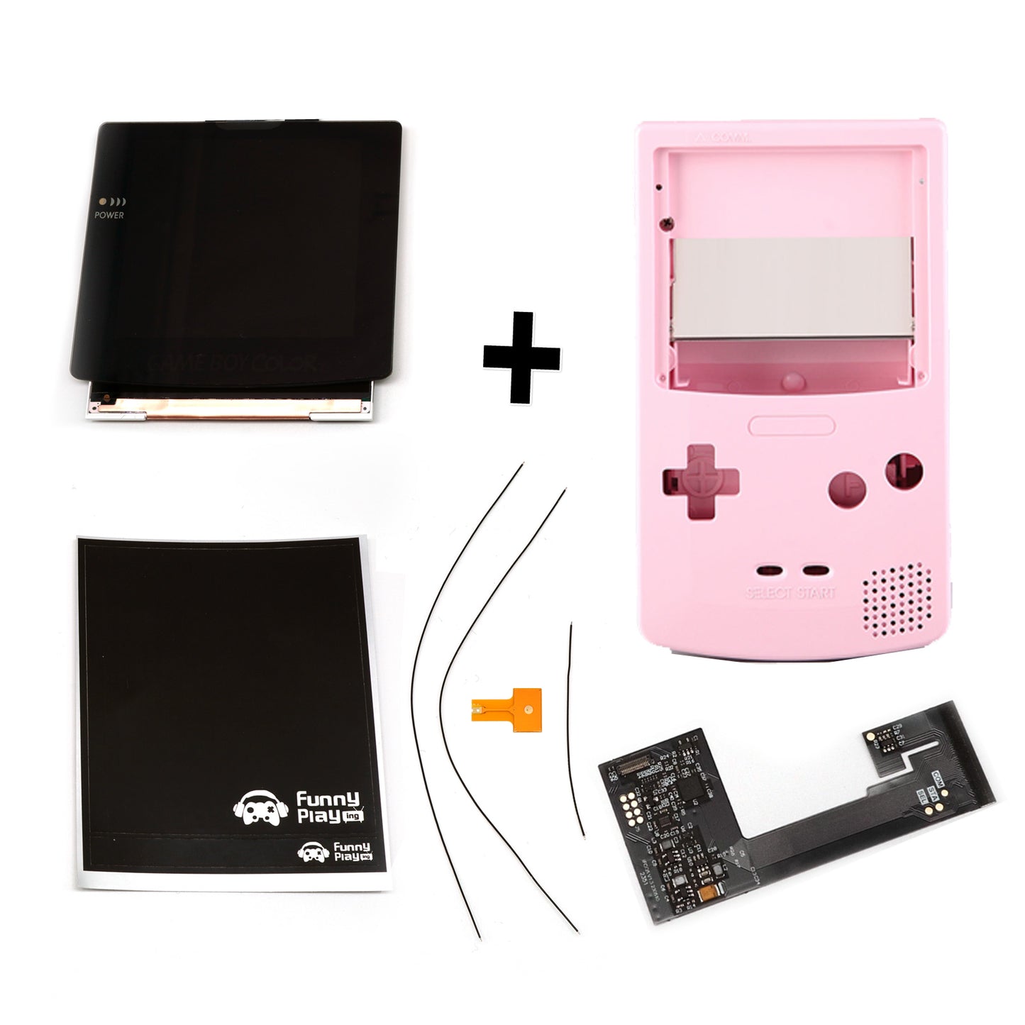 FunnyPlaying GBC Q5 IPS LCD Set v2.1 Laminated + Gehäuse