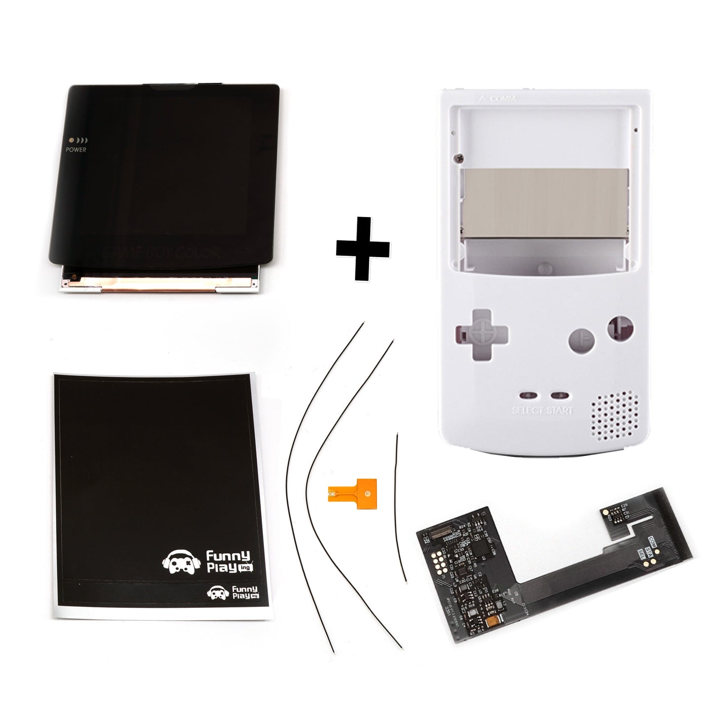 FunnyPlaying GBC Q5 IPS LCD Set v2.1 Laminated + Gehäuse