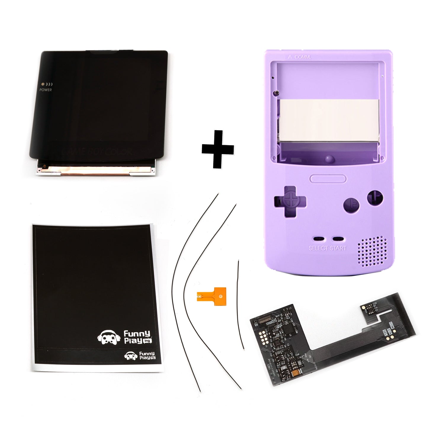 FunnyPlaying GBC Q5 IPS LCD Set v2.1 Laminated + Gehäuse