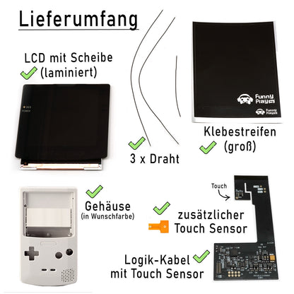FunnyPlaying GBC Q5 IPS LCD Set v2.1 Laminated + Gehäuse