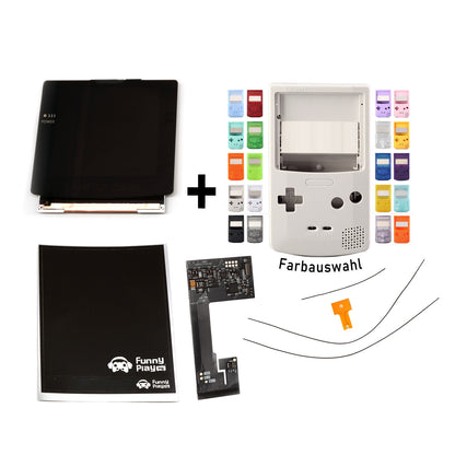 FunnyPlaying GBC Q5 IPS LCD Set v2.1 Laminated + Gehäuse