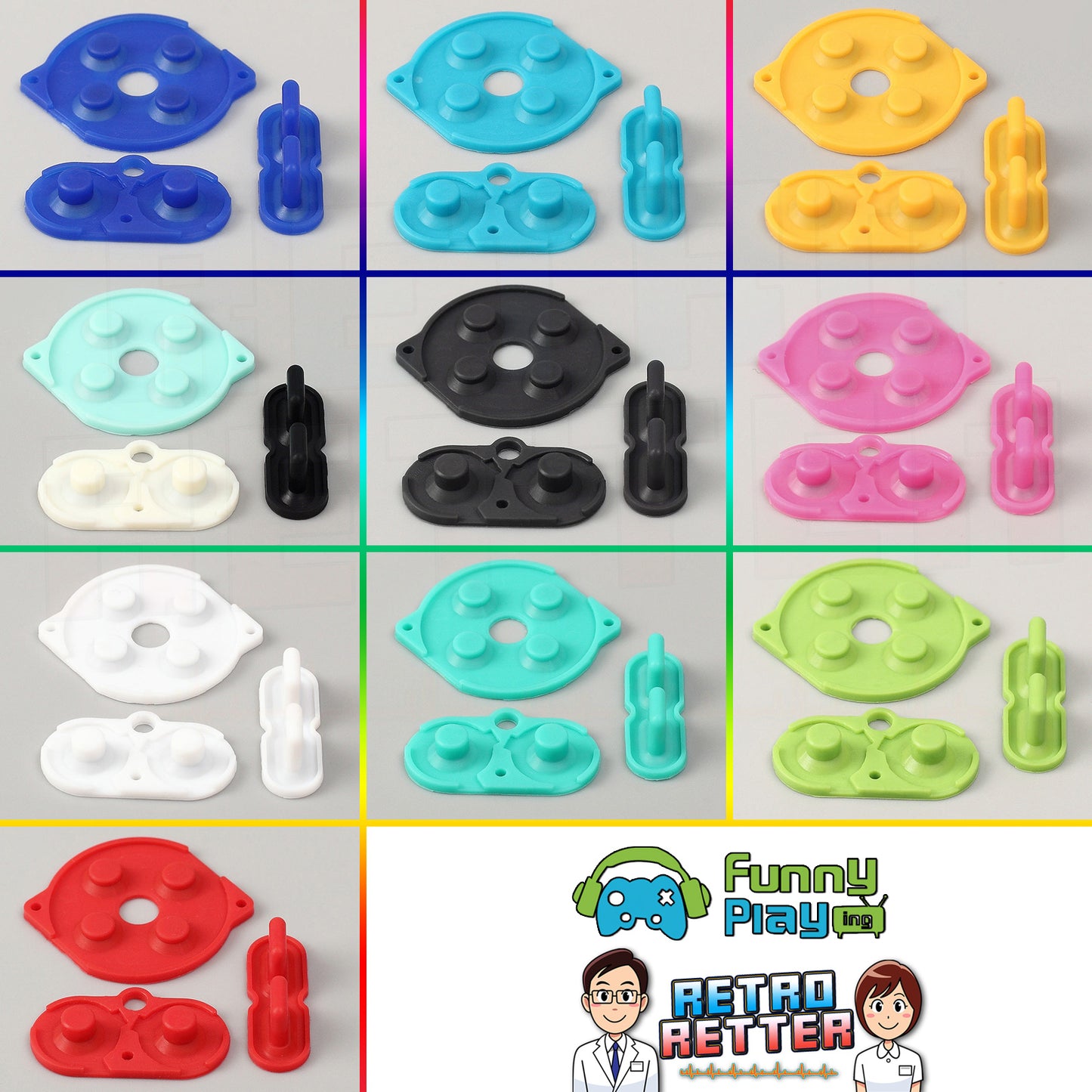 FunnyPlaying GBP Silikon Pads Set für GameBoy Pocket