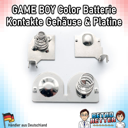 Set Battriekontakte (Mainboard + Gehäuse) für den Nintendo GAME BOY Color