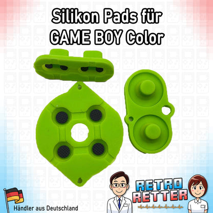 Set mit 3x Silikon Tastengummis für einen GAME BOY Color (GBC) - Farbe: Farbauswahl -