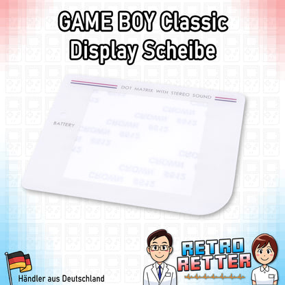 Ersatz Front Displayscheibe für den GAME BOY Classic - NEU, Alle Farben
