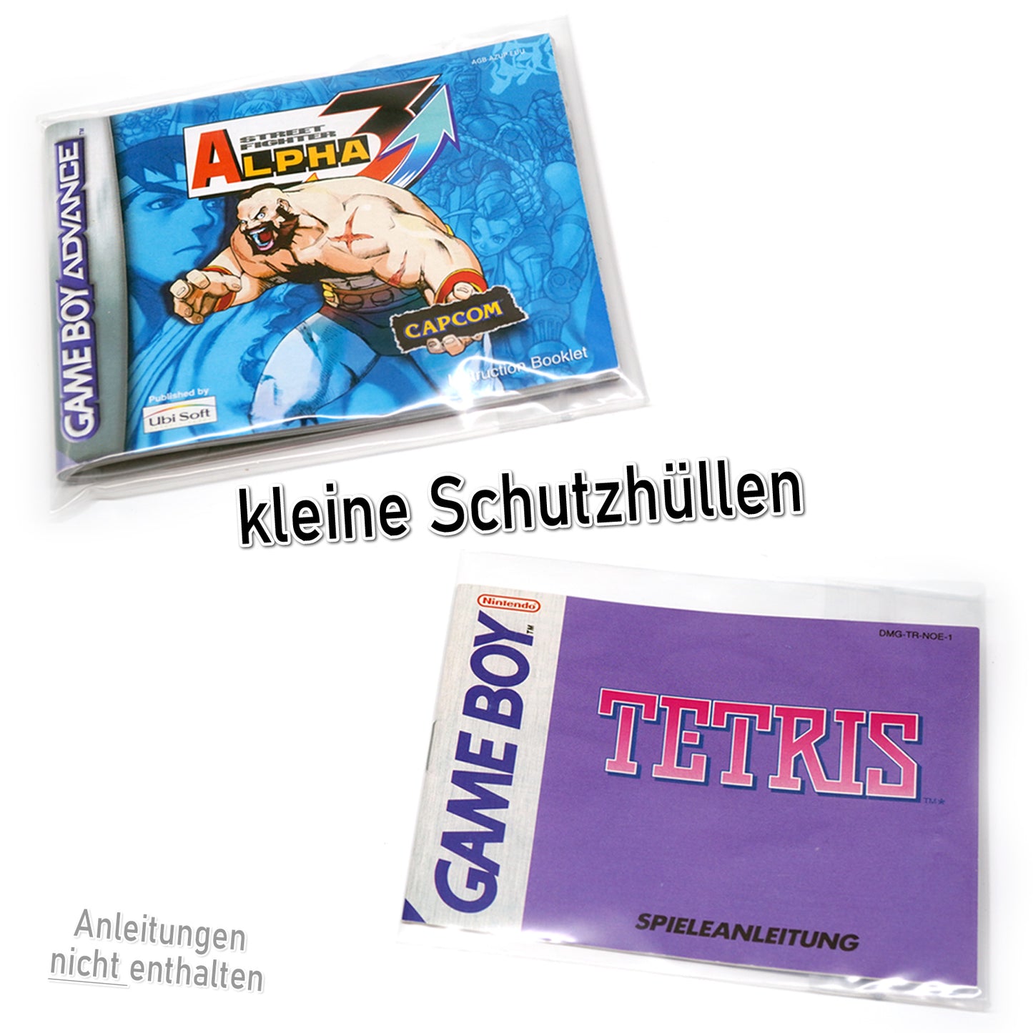 Hüllen für Game Boy Spiele Anleitungen (klein & groß)