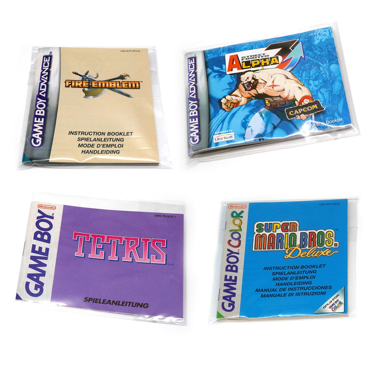 Hüllen für Game Boy Spiele Anleitungen (klein & groß)