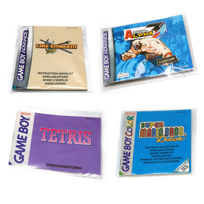 Hüllen für Game Boy Spiele Anleitungen (klein & groß)